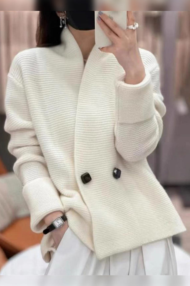 Solid Color Loose Simple Knit Top