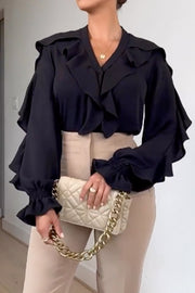 Ruffle Sleeve Light Breathable Blouses
