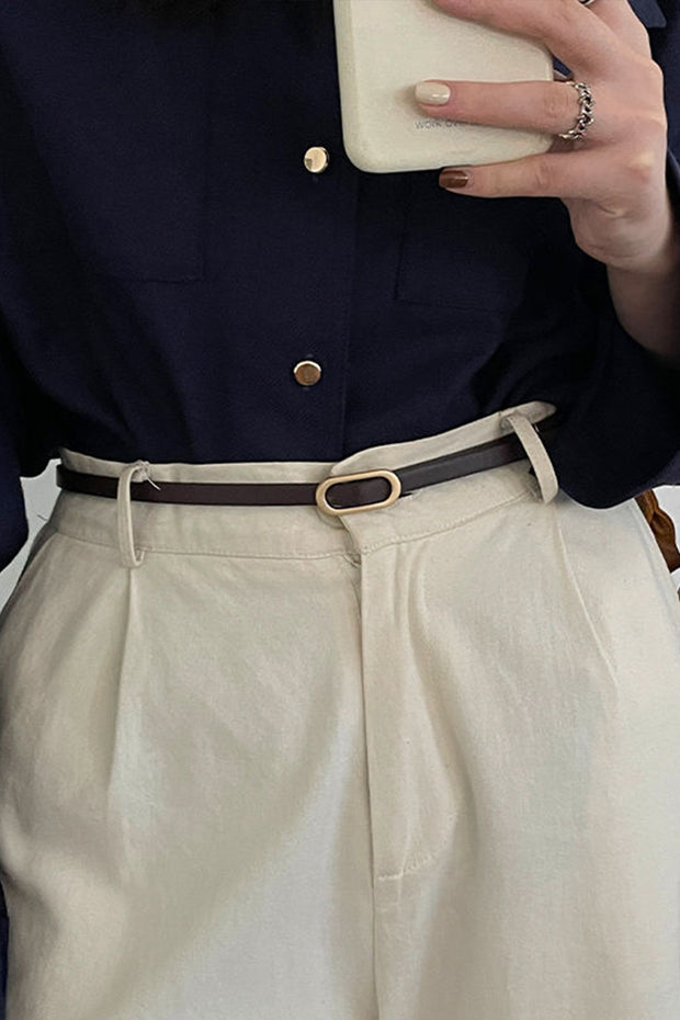 All-Match Black Decorative Belt for Women's Shirt Dresses and Pants