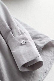 Straight Casual Comfortable Long Sleeve Shirt - Gray
