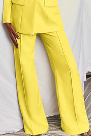 Women's Fashionable Suit Straight Leg Long Pants