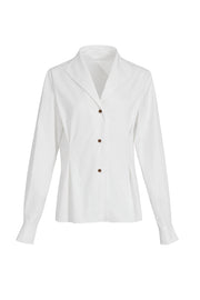 Retro Style Long-sleeved V-neck Slim Shirt