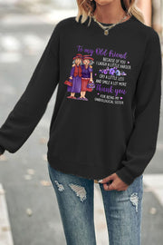 Old Friend Crew Neck Waffle Pullover Jumper Sweater