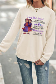 Old Friend Crew Neck Waffle Pullover Jumper Sweater