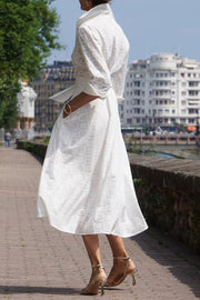 Mid-Length Comfortable Waist Shirt Dress