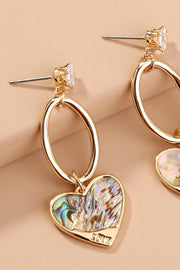 Baroque Pearl Metal Geometric Stud Earrings