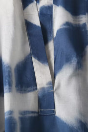 Elegant Blue Printed Long-sleeved Shirt