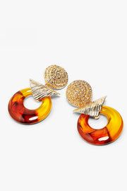 Personality Exaggerated Resin Earrings Fashion Creative Snakeskin Pattern Retro Earrings