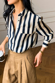 Black and White Wide Stripe Shirt