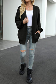 Balloon Sleeve Chunky Pocket Knit Sweater