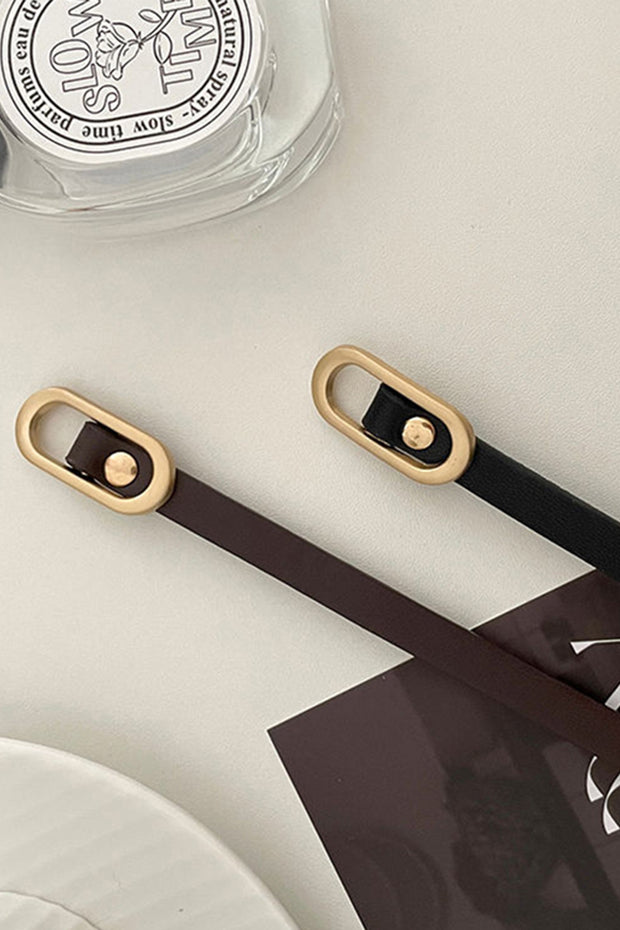 All-Match Black Decorative Belt for Women's Shirt Dresses and Pants