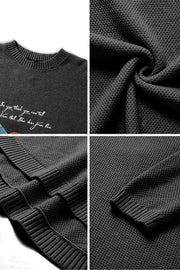 Dragonfly Elements Crew Neck Waffle Pullover Jumper Sweater