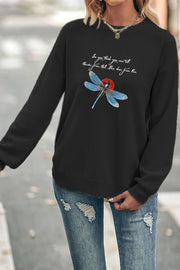 Dragonfly Elements Crew Neck Waffle Pullover Jumper Sweater