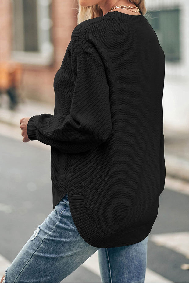 Dragonfly Elements Crew Neck Waffle Pullover Jumper Sweater